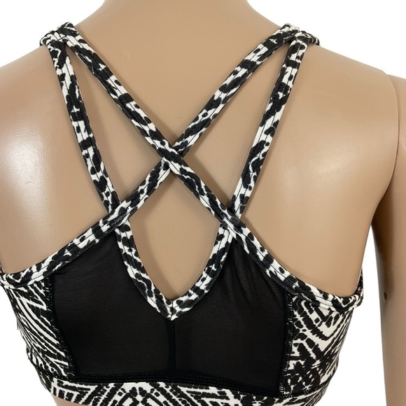 Redbox Sport Mesh Back Strappy Bra Tribal Snake Black MediumSupport Size Medium - Picture 5 of 12